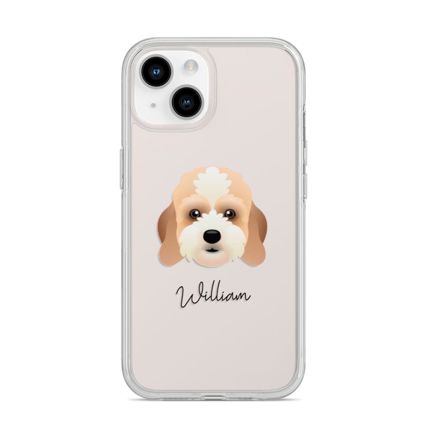 Lhasapoo Personalised iPhone 14 Clear Tough Case Starlight