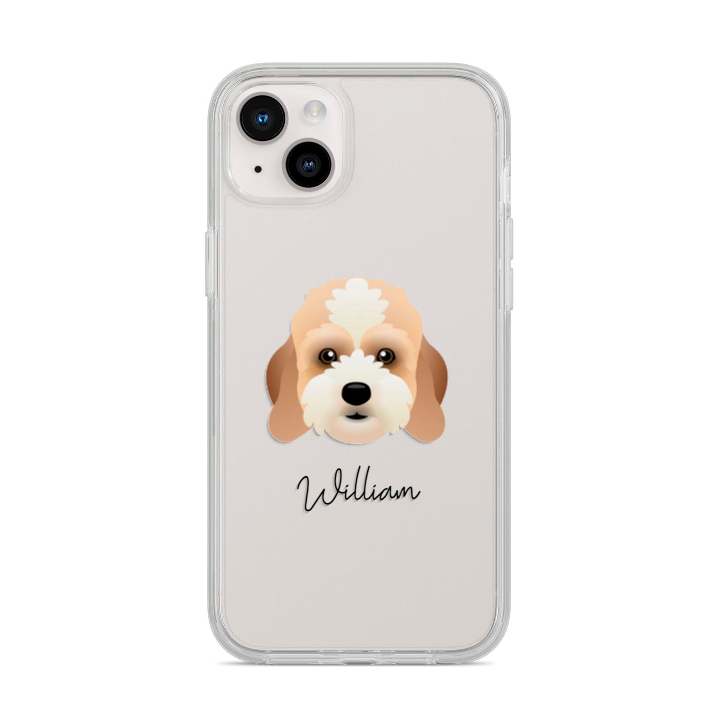 Lhasapoo Personalised iPhone 14 Plus Clear Tough Case Starlight