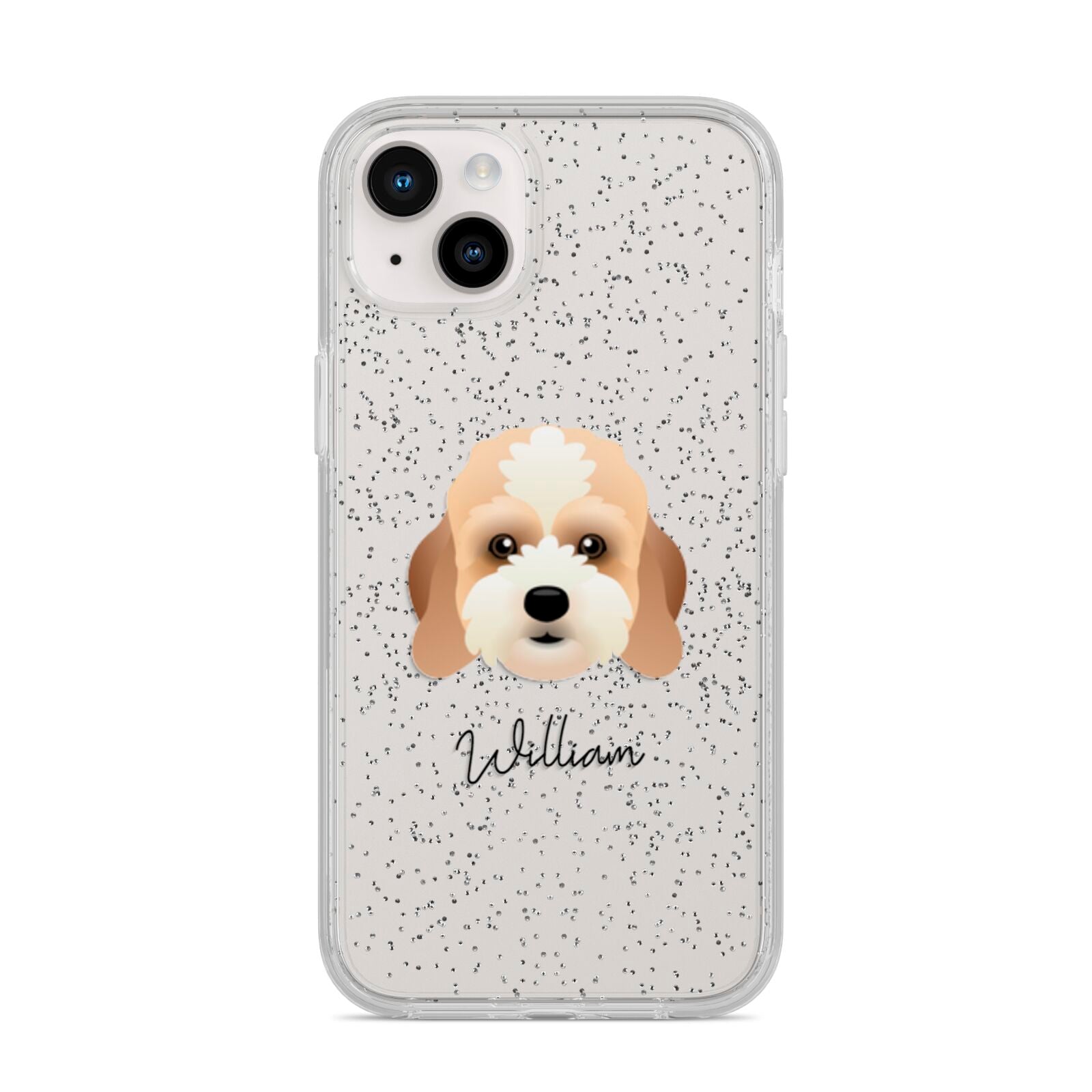 Lhasapoo Personalised iPhone 14 Plus Glitter Tough Case Starlight
