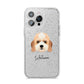 Lhasapoo Personalised iPhone 14 Pro Max Glitter Tough Case Silver