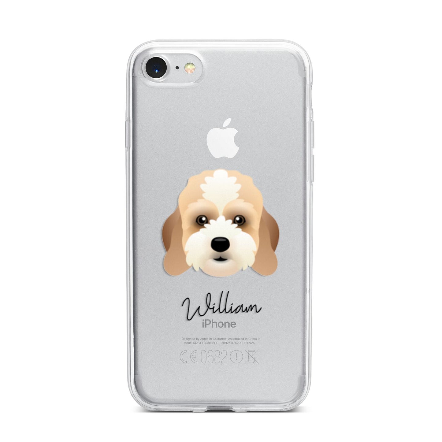 Lhasapoo Personalised iPhone 7 Bumper Case on Silver iPhone