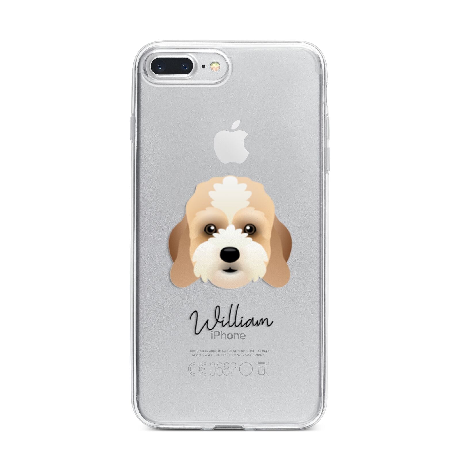 Lhasapoo Personalised iPhone 7 Plus Bumper Case on Silver iPhone