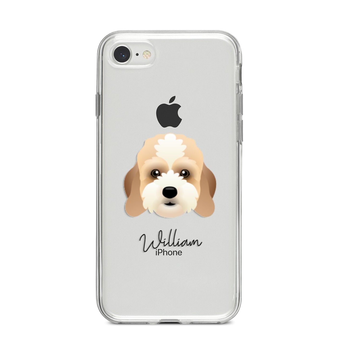 Lhasapoo Personalised iPhone 8 Bumper Case on Silver iPhone