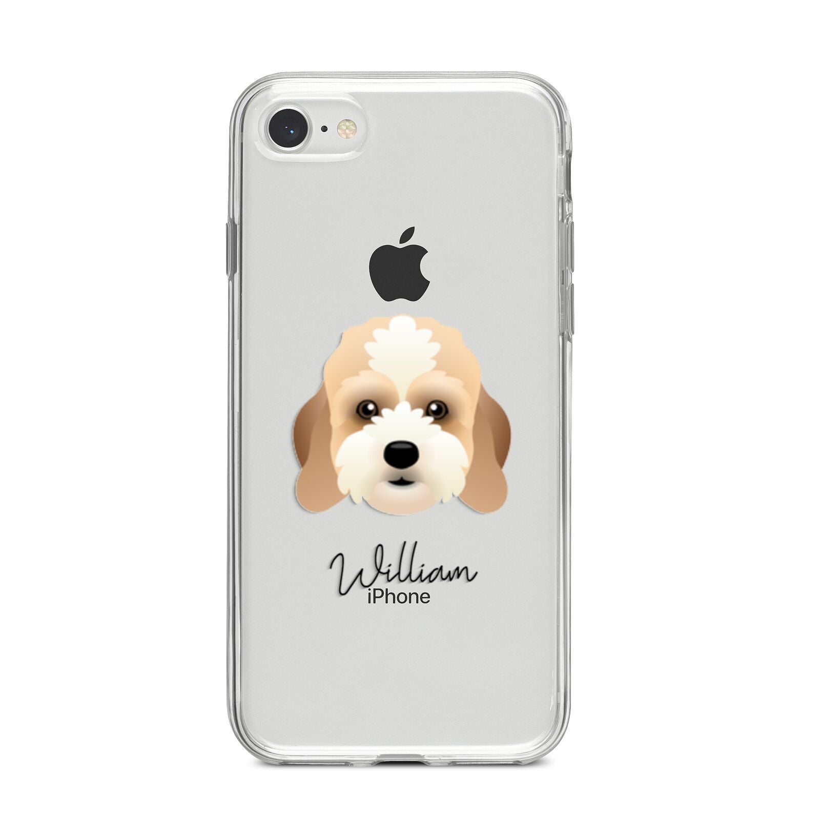 Lhasapoo Personalised iPhone 8 Bumper Case on Silver iPhone