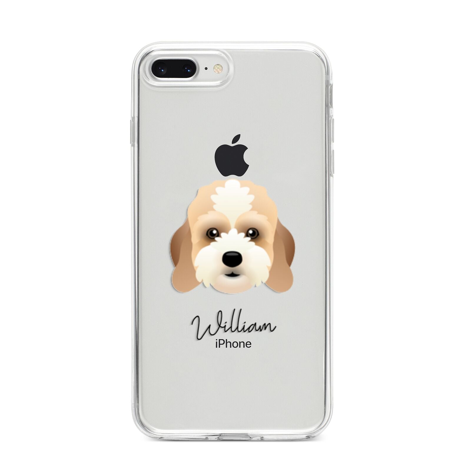Lhasapoo Personalised iPhone 8 Plus Bumper Case on Silver iPhone