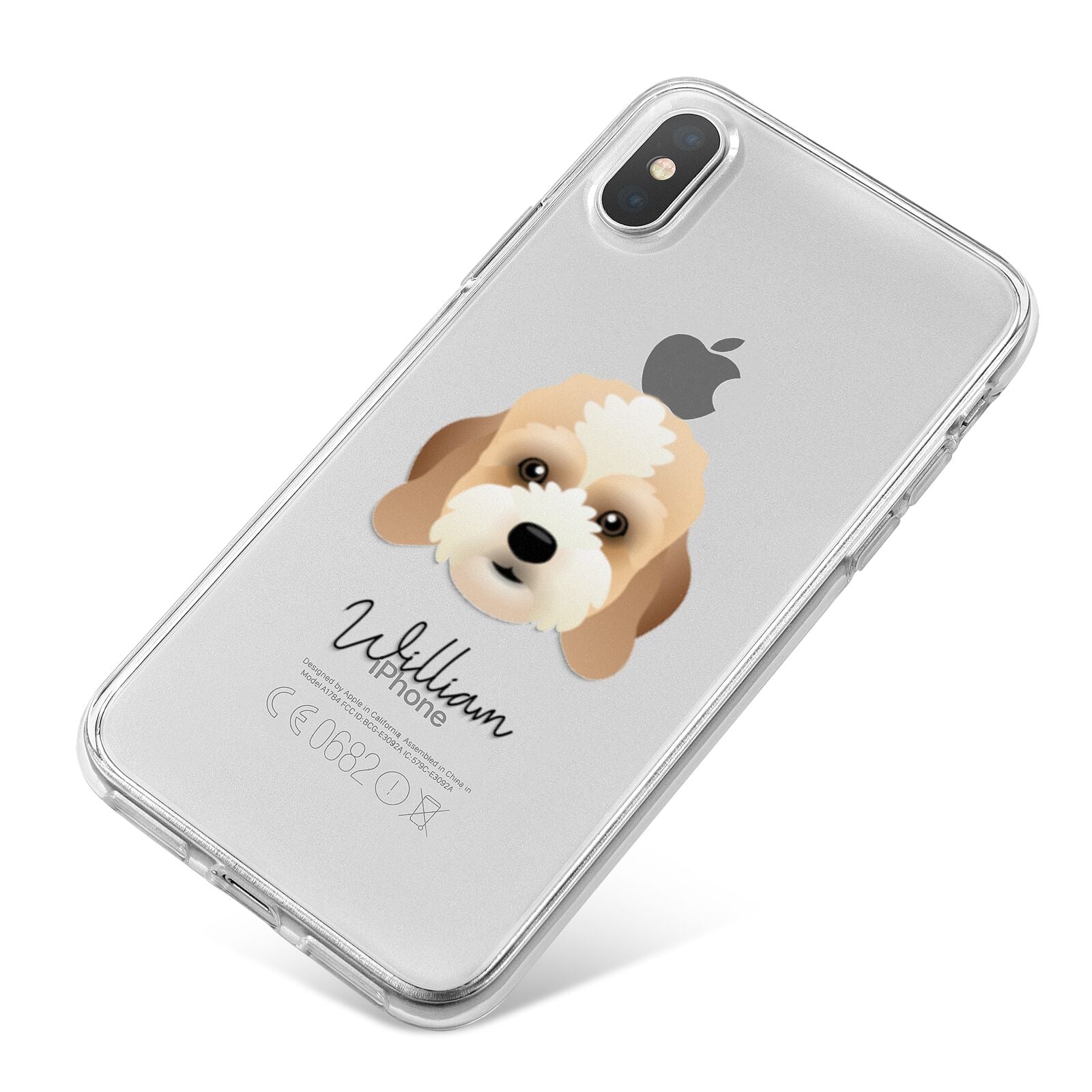 Lhasapoo Personalised iPhone X Bumper Case on Silver iPhone