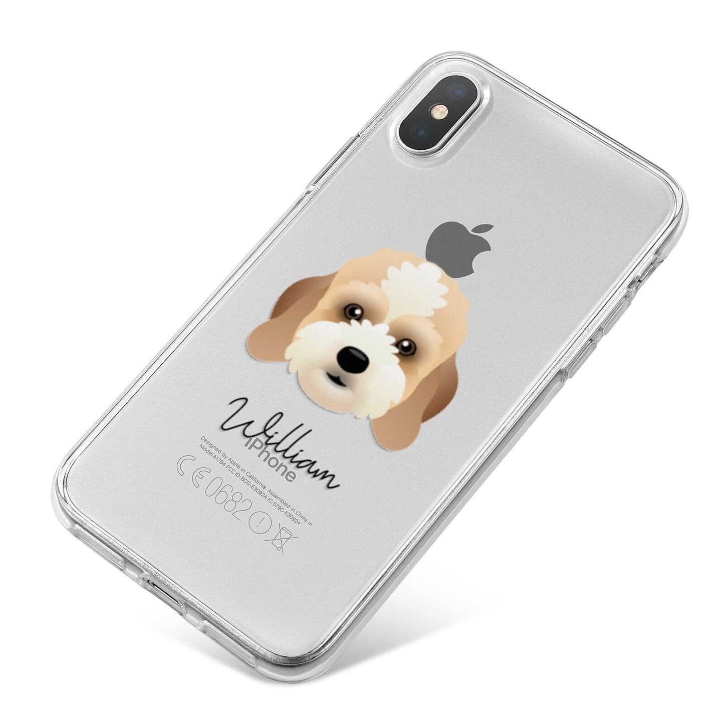 Lhasapoo Personalised iPhone X Bumper Case on Silver iPhone