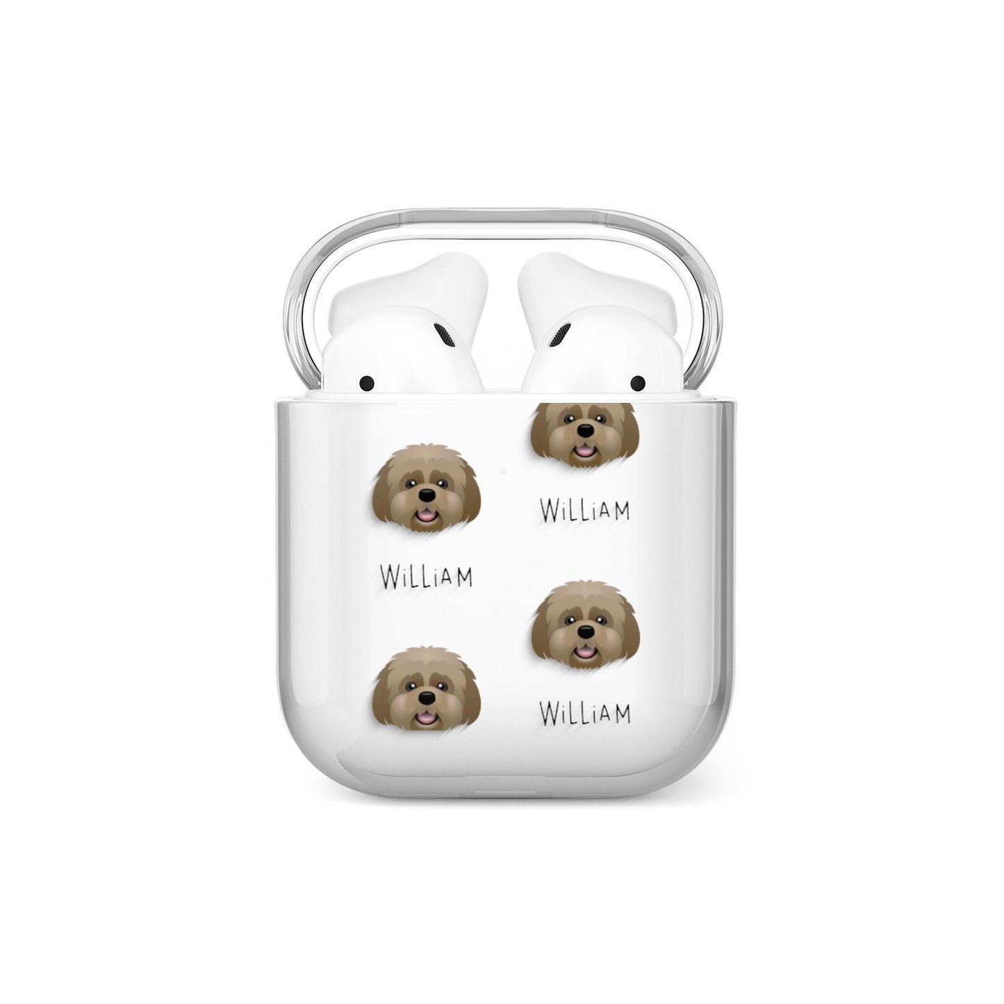 Lhatese Icon with Name AirPods Case