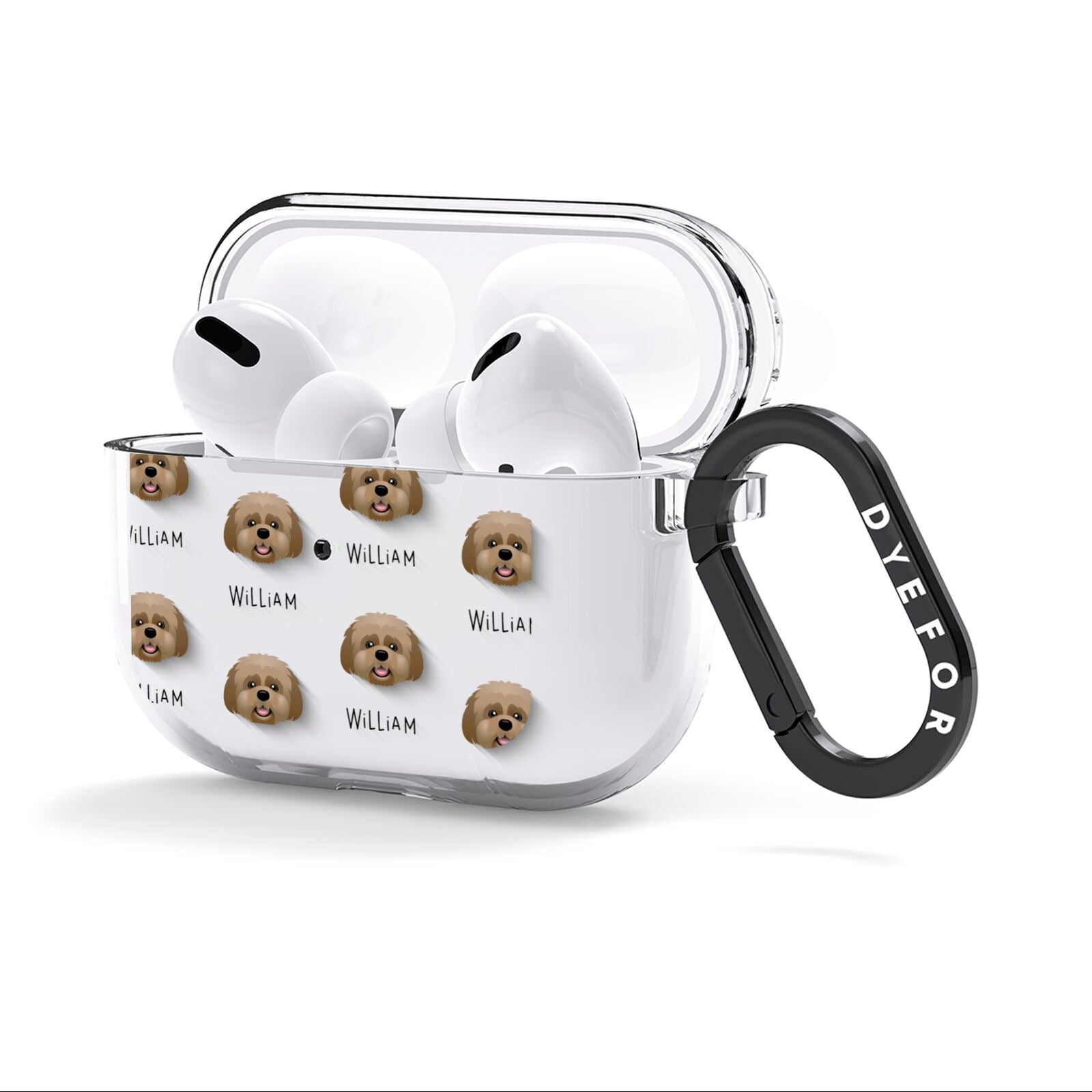 Lhatese Icon with Name AirPods Clear Case 3rd Gen Side Image