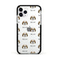 Lhatese Icon with Name Apple iPhone 11 Pro in Silver with Black Impact Case