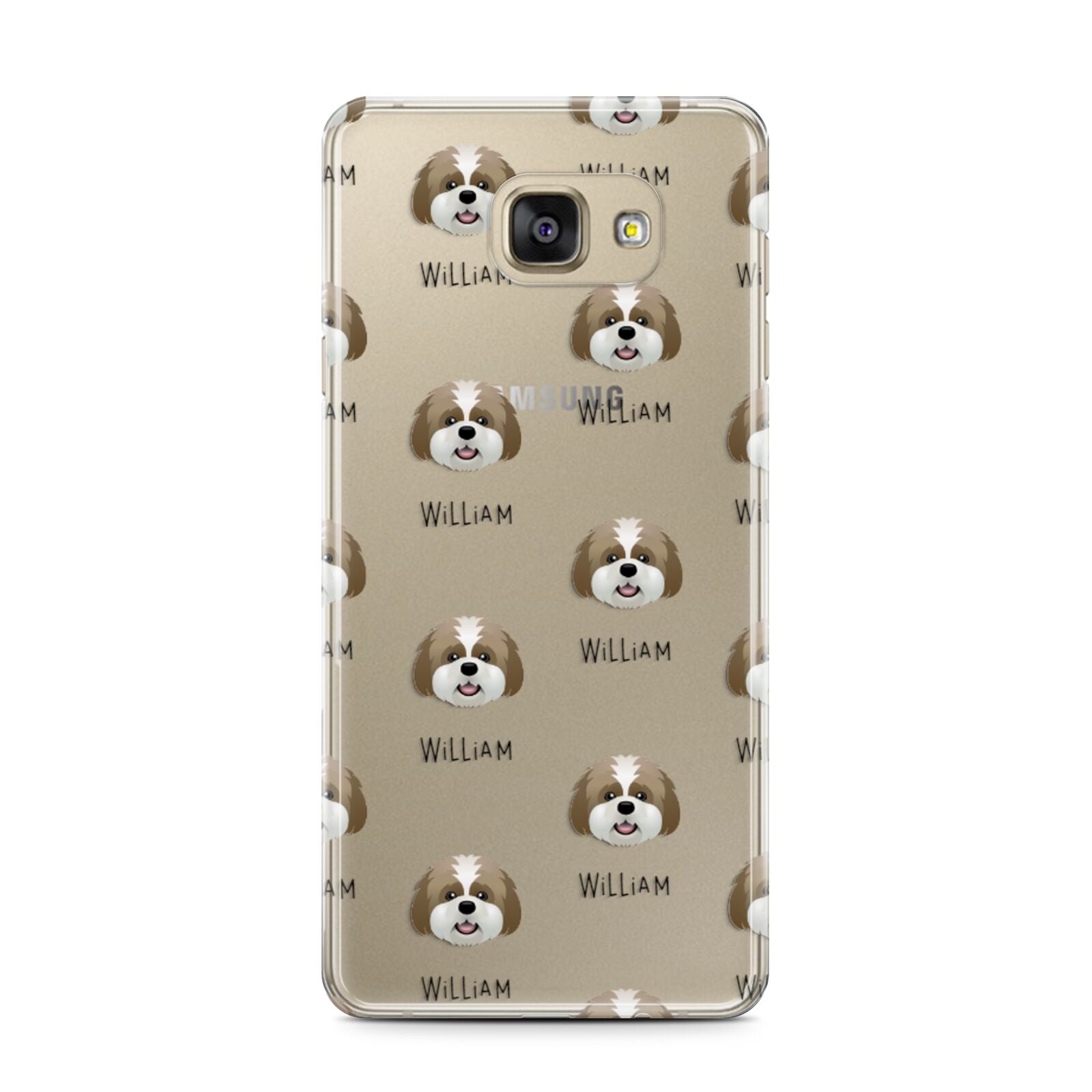 Lhatese Icon with Name Samsung Galaxy A7 2016 Case on gold phone
