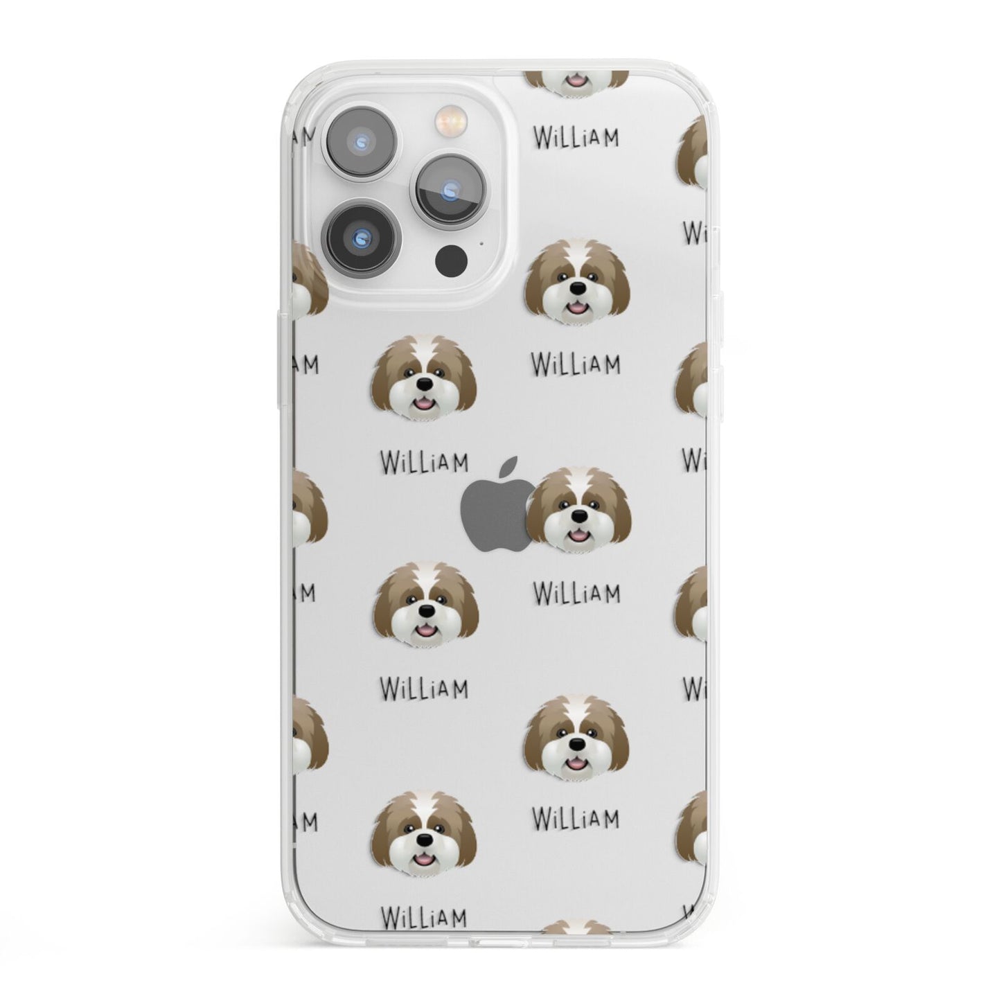 Lhatese Icon with Name iPhone 13 Pro Max Clear Bumper Case