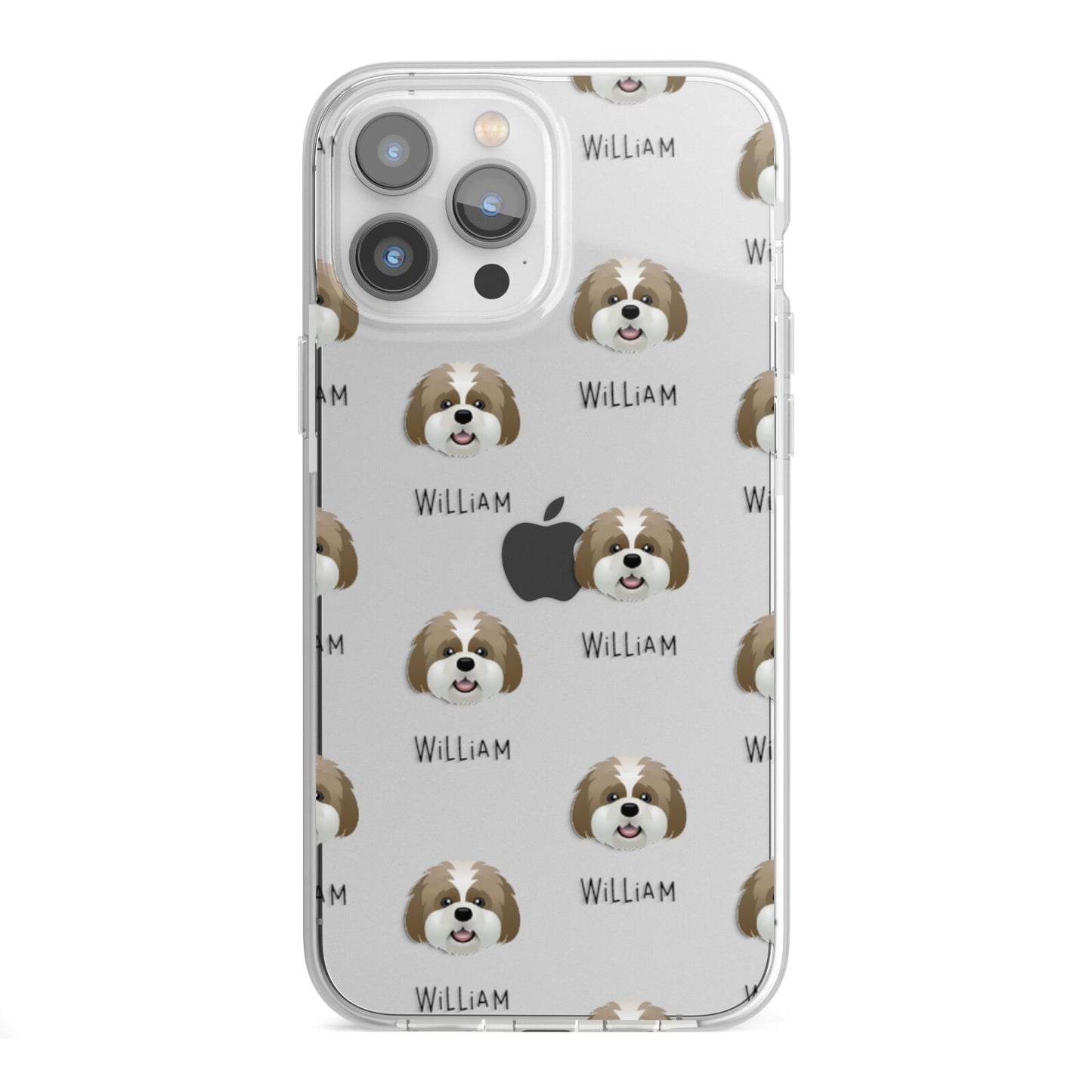 Lhatese Icon with Name iPhone 13 Pro Max TPU Impact Case with White Edges