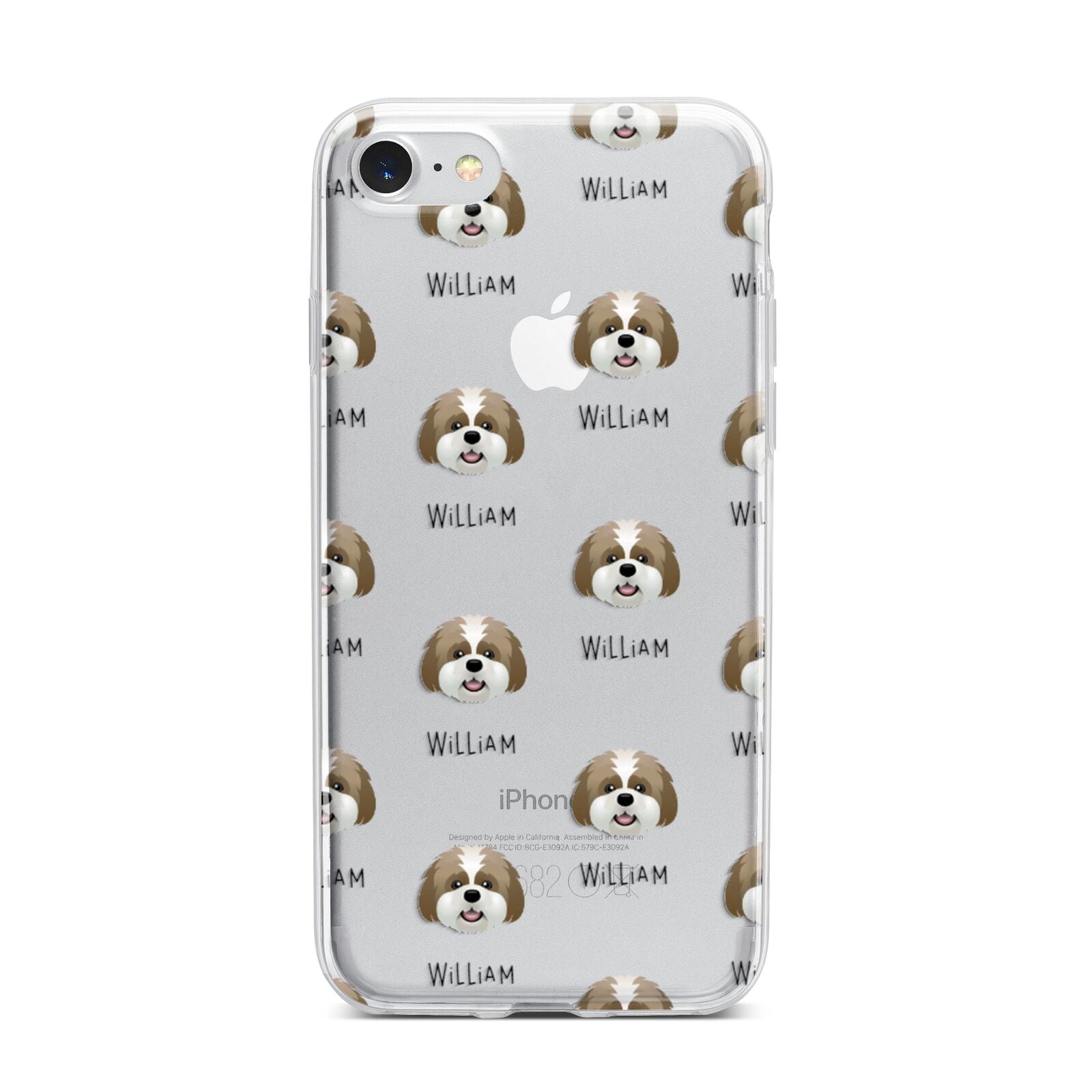 Lhatese Icon with Name iPhone 7 Bumper Case on Silver iPhone