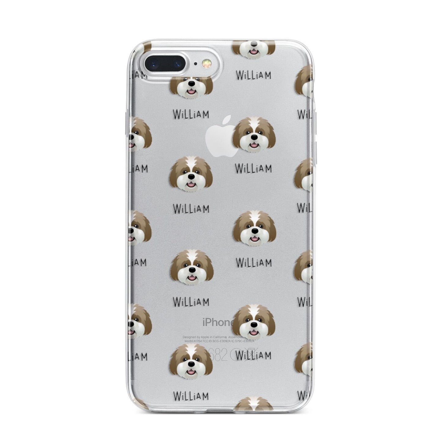 Lhatese Icon with Name iPhone 7 Plus Bumper Case on Silver iPhone