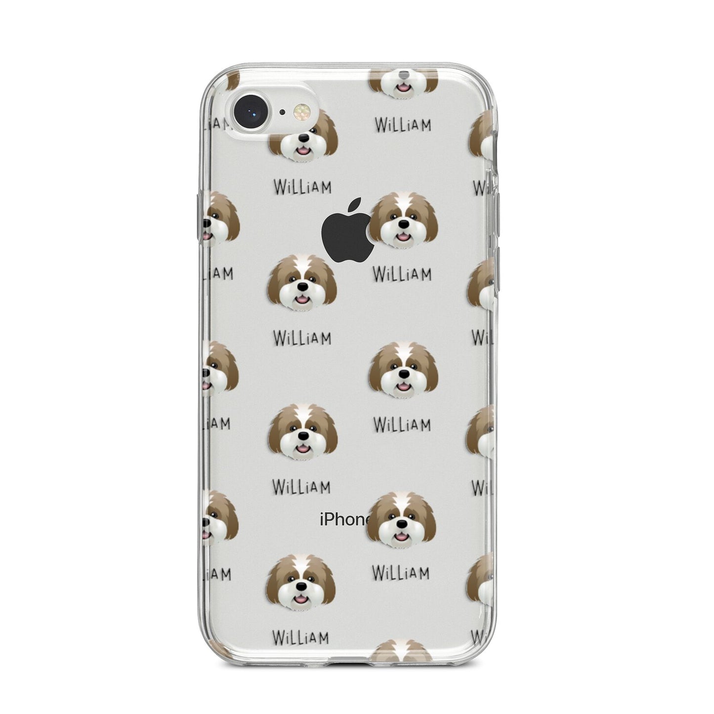 Lhatese Icon with Name iPhone 8 Bumper Case on Silver iPhone