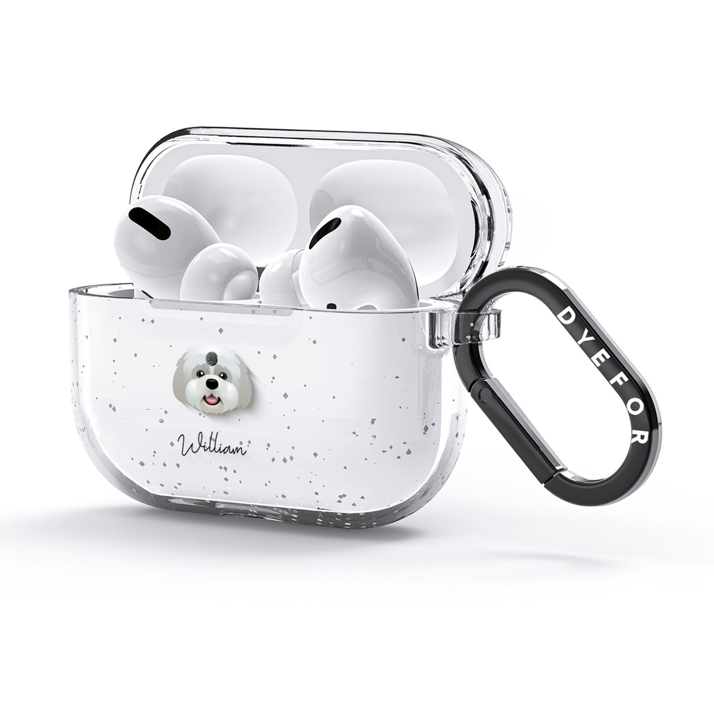 Lhatese Personalised AirPods Glitter Case 3rd Gen Side Image