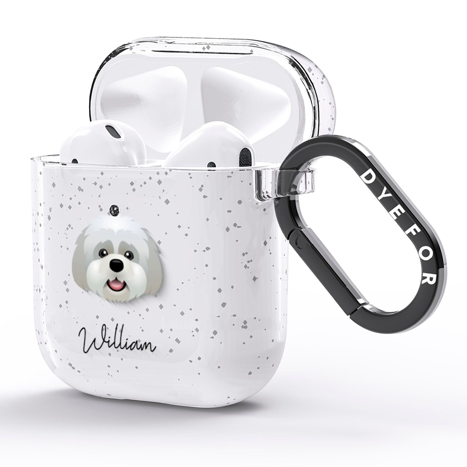 Lhatese Personalised AirPods Glitter Case Side Image