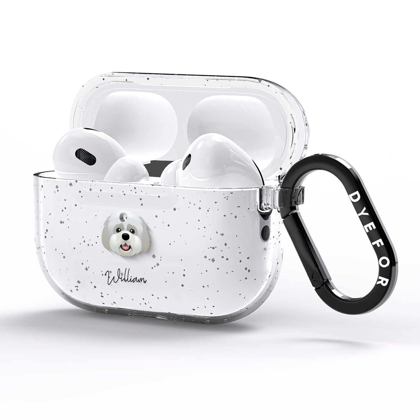 Lhatese Personalised AirPods Pro Glitter Case Side Image