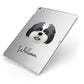 Lhatese Personalised Apple iPad Case on Silver iPad Side View