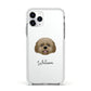 Lhatese Personalised Apple iPhone 11 Pro in Silver with White Impact Case