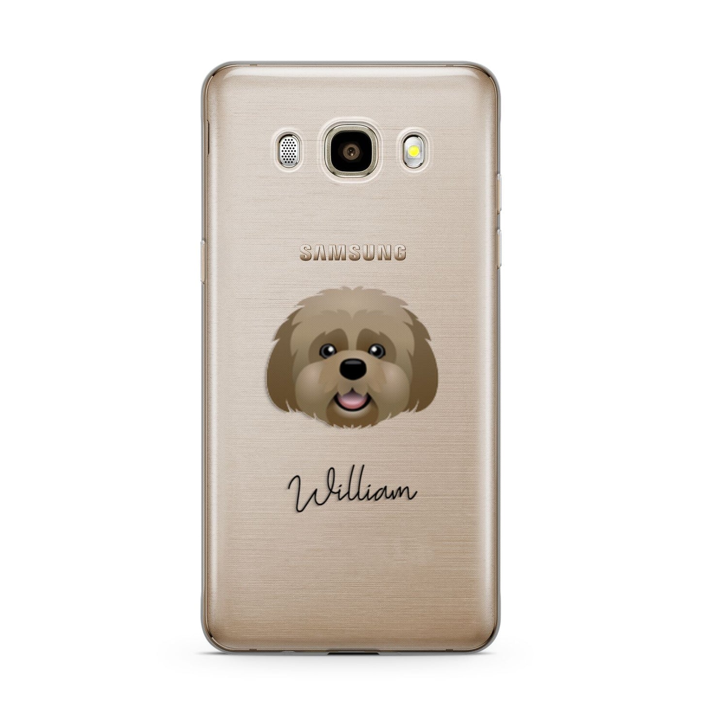 Lhatese Personalised Samsung Galaxy J7 2016 Case on gold phone