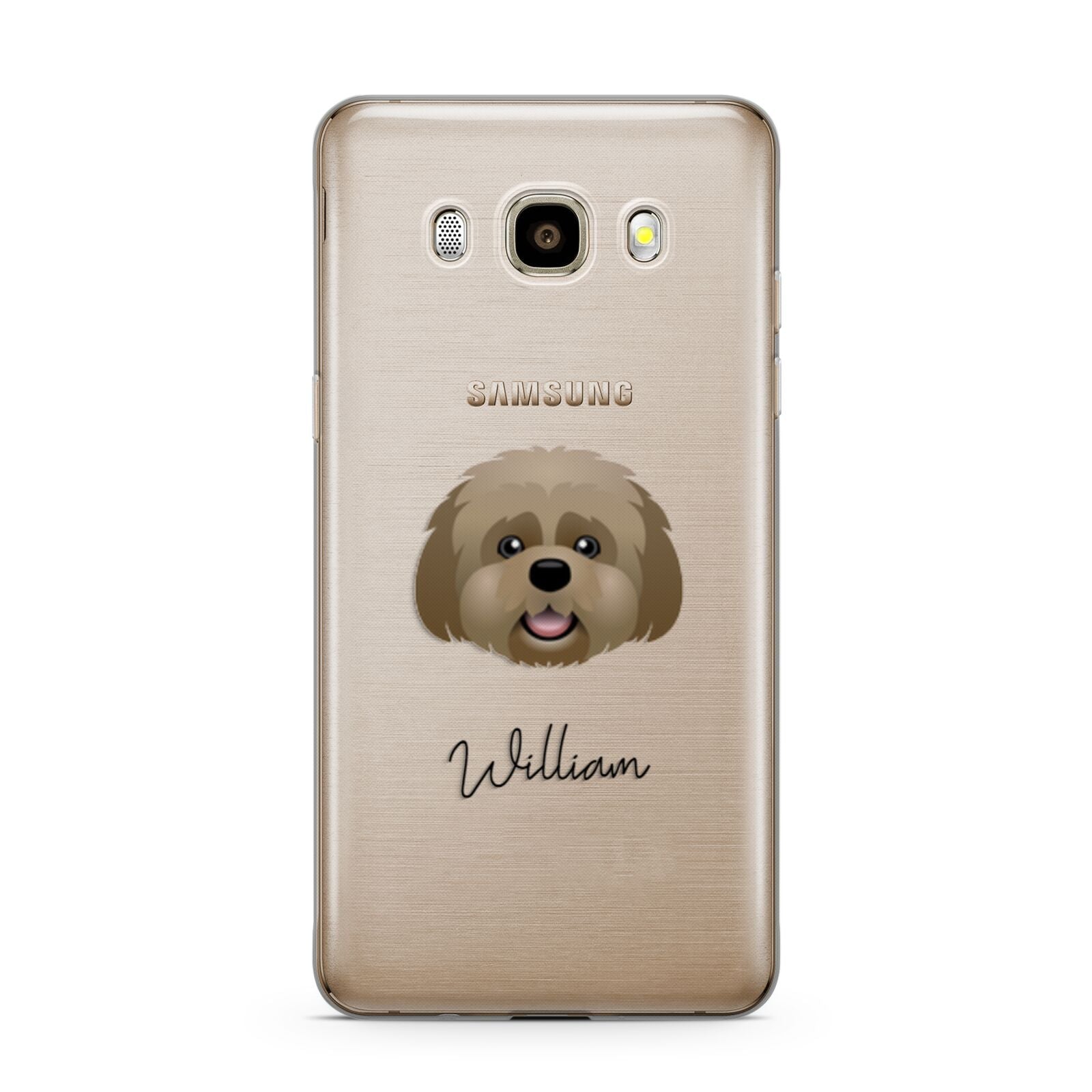 Lhatese Personalised Samsung Galaxy J7 2016 Case on gold phone
