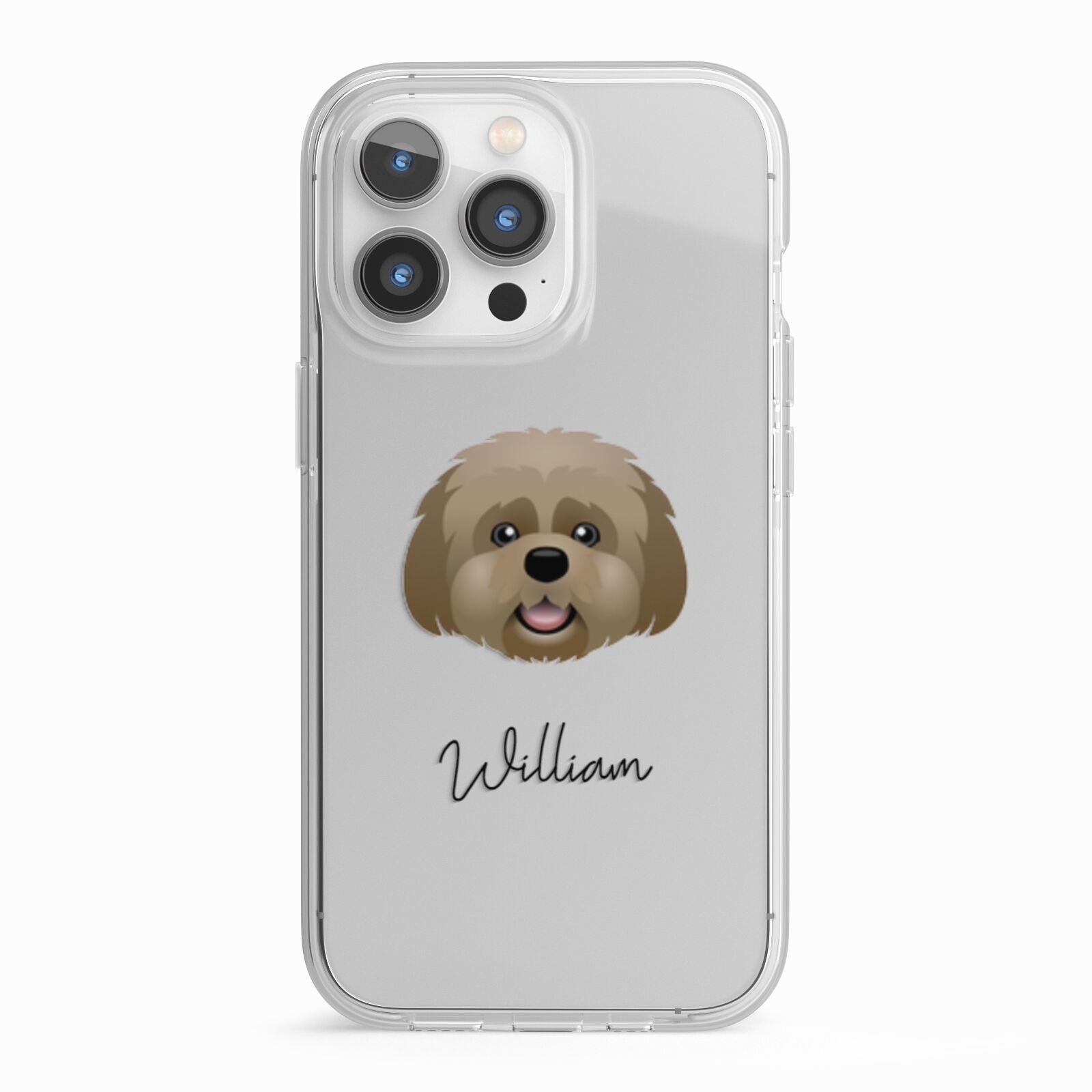 Lhatese Personalised iPhone 13 Pro TPU Impact Case with White Edges