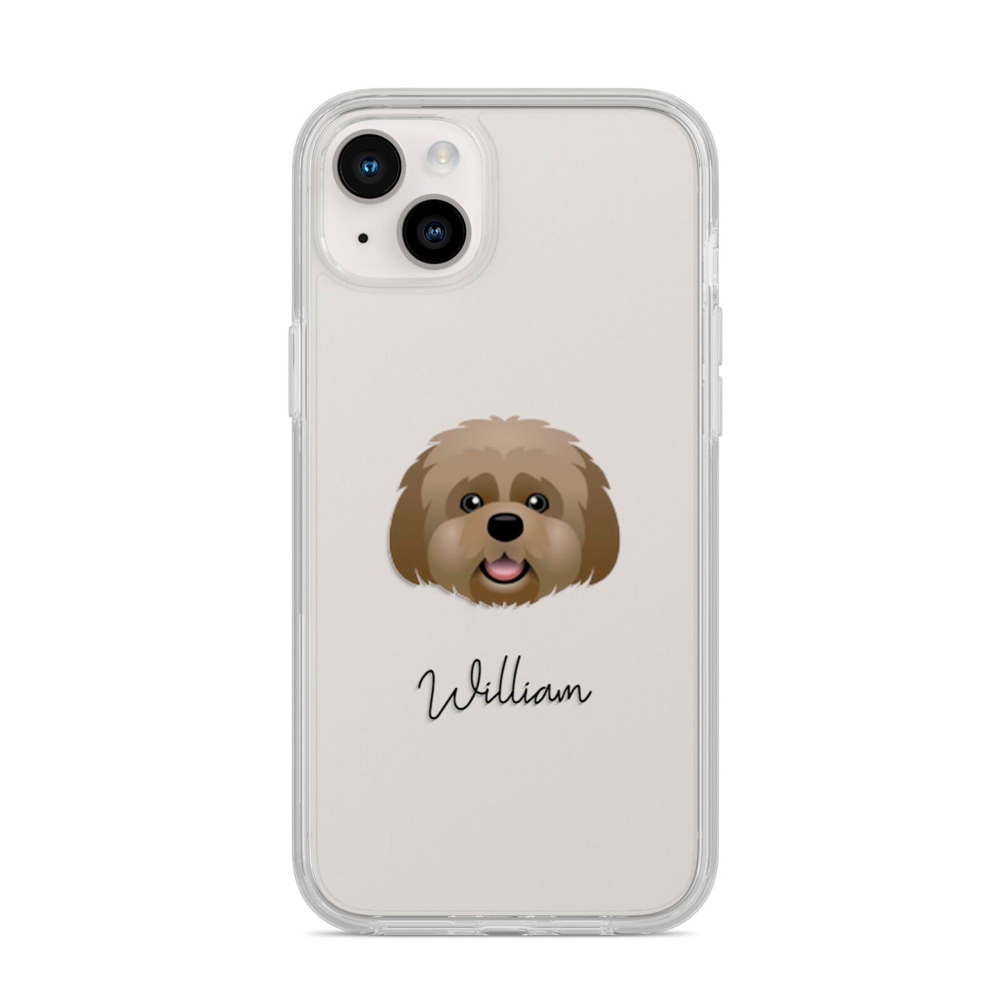 Lhatese Personalised iPhone 14 Plus Clear Tough Case Starlight