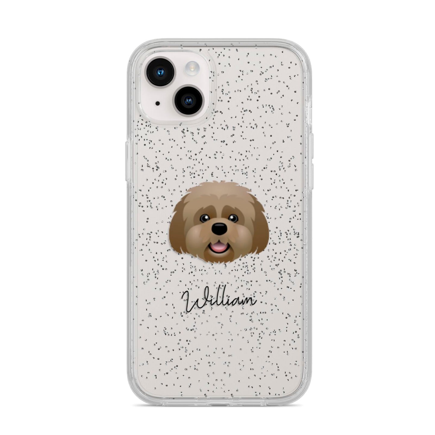 Lhatese Personalised iPhone 14 Plus Glitter Tough Case Starlight