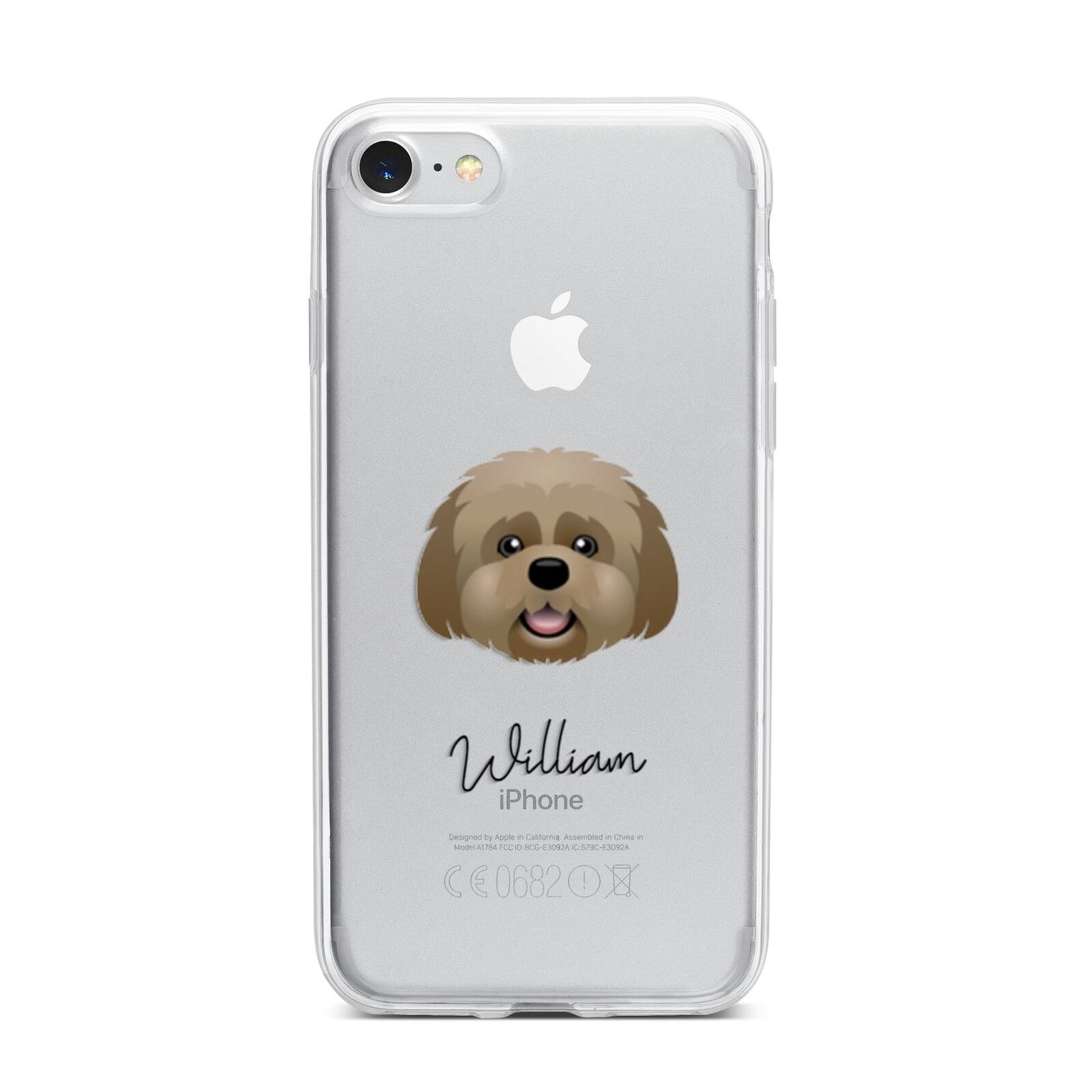 Lhatese Personalised iPhone 7 Bumper Case on Silver iPhone