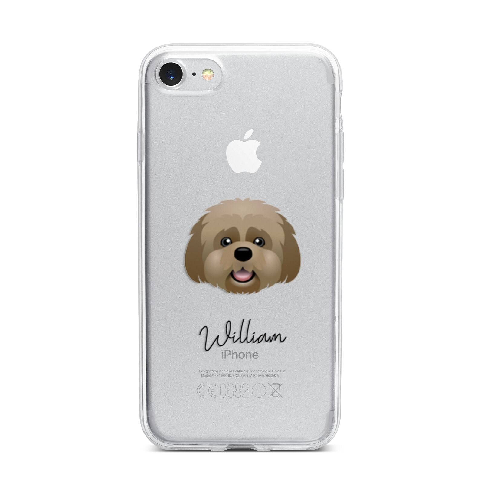 Lhatese Personalised iPhone 7 Bumper Case on Silver iPhone