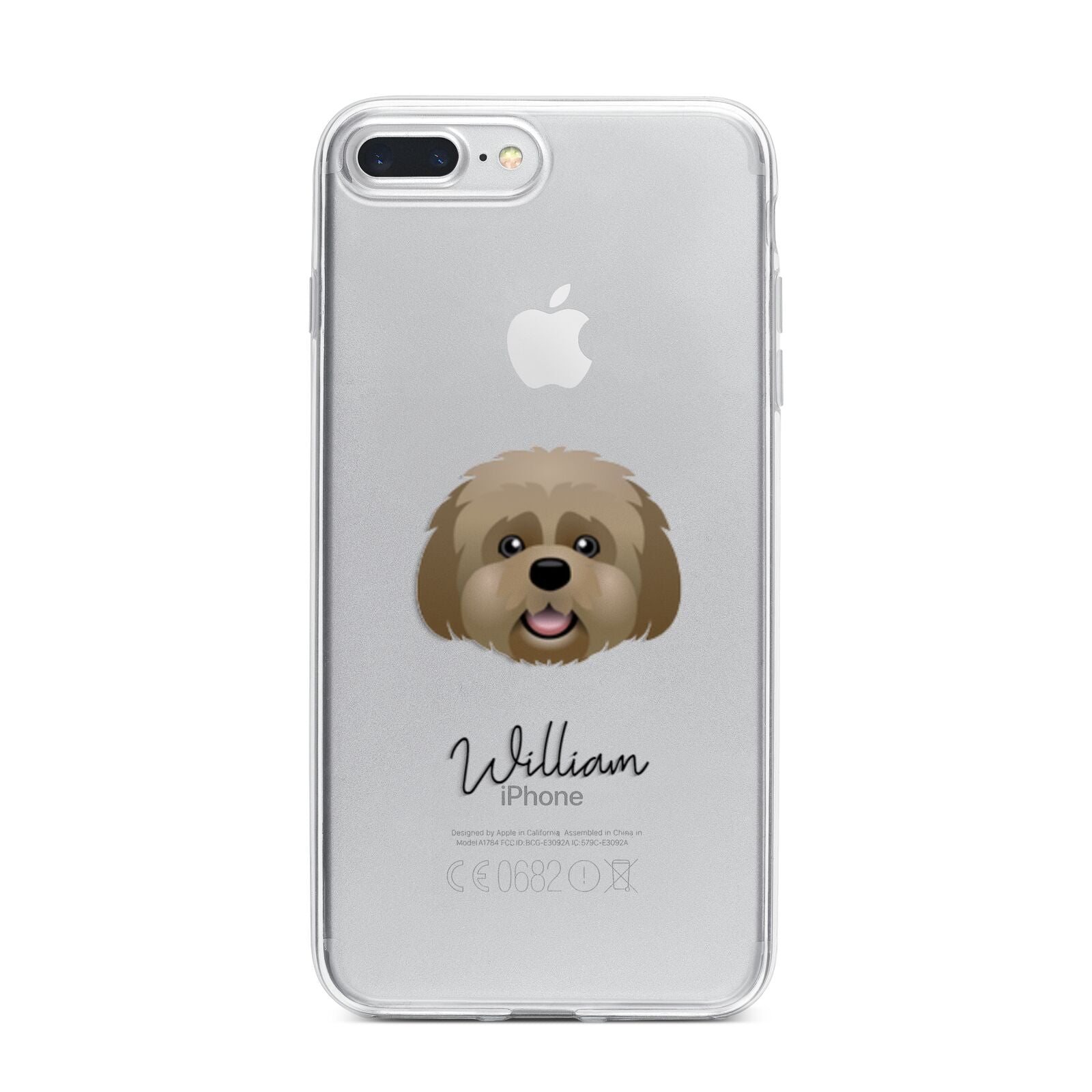 Lhatese Personalised iPhone 7 Plus Bumper Case on Silver iPhone
