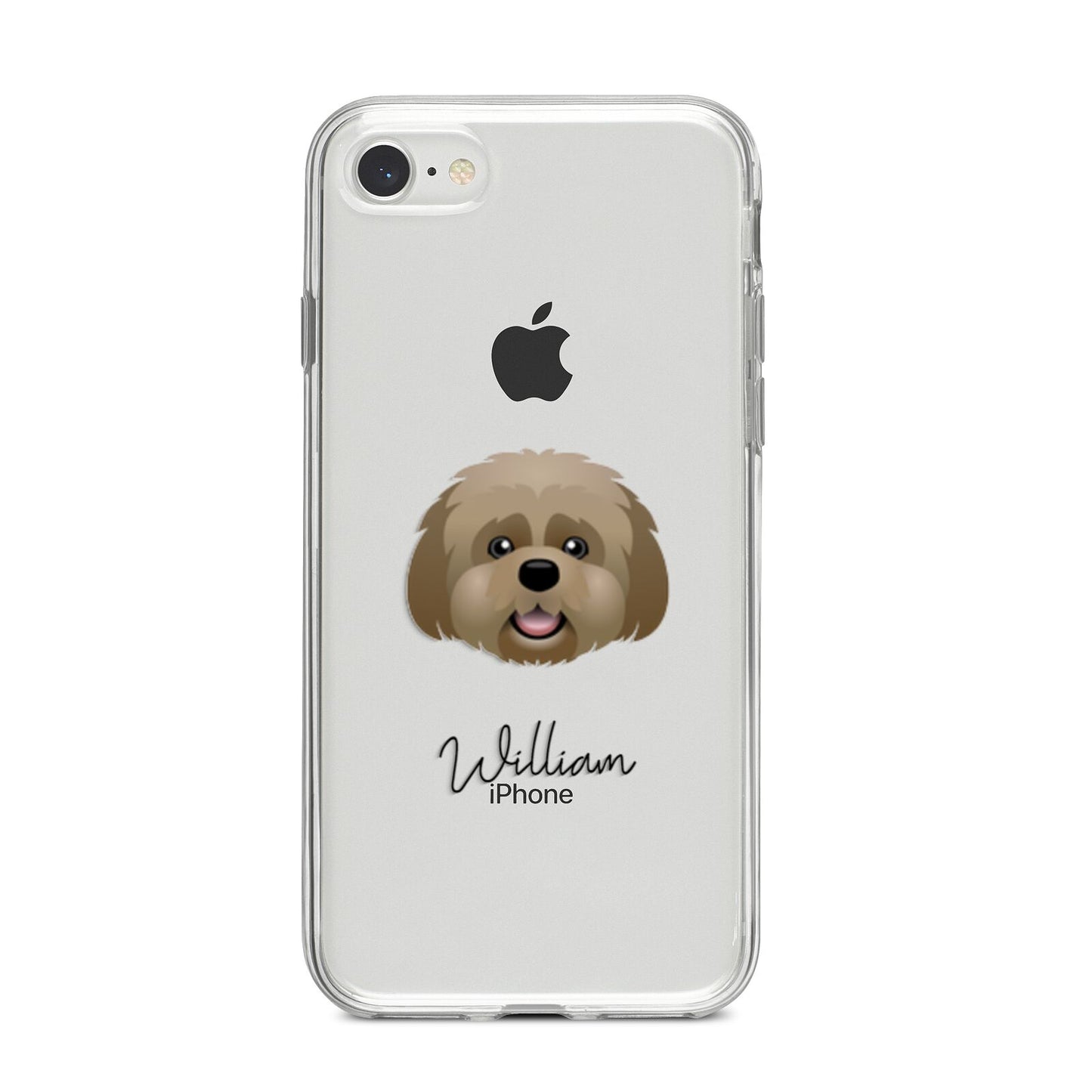 Lhatese Personalised iPhone 8 Bumper Case on Silver iPhone