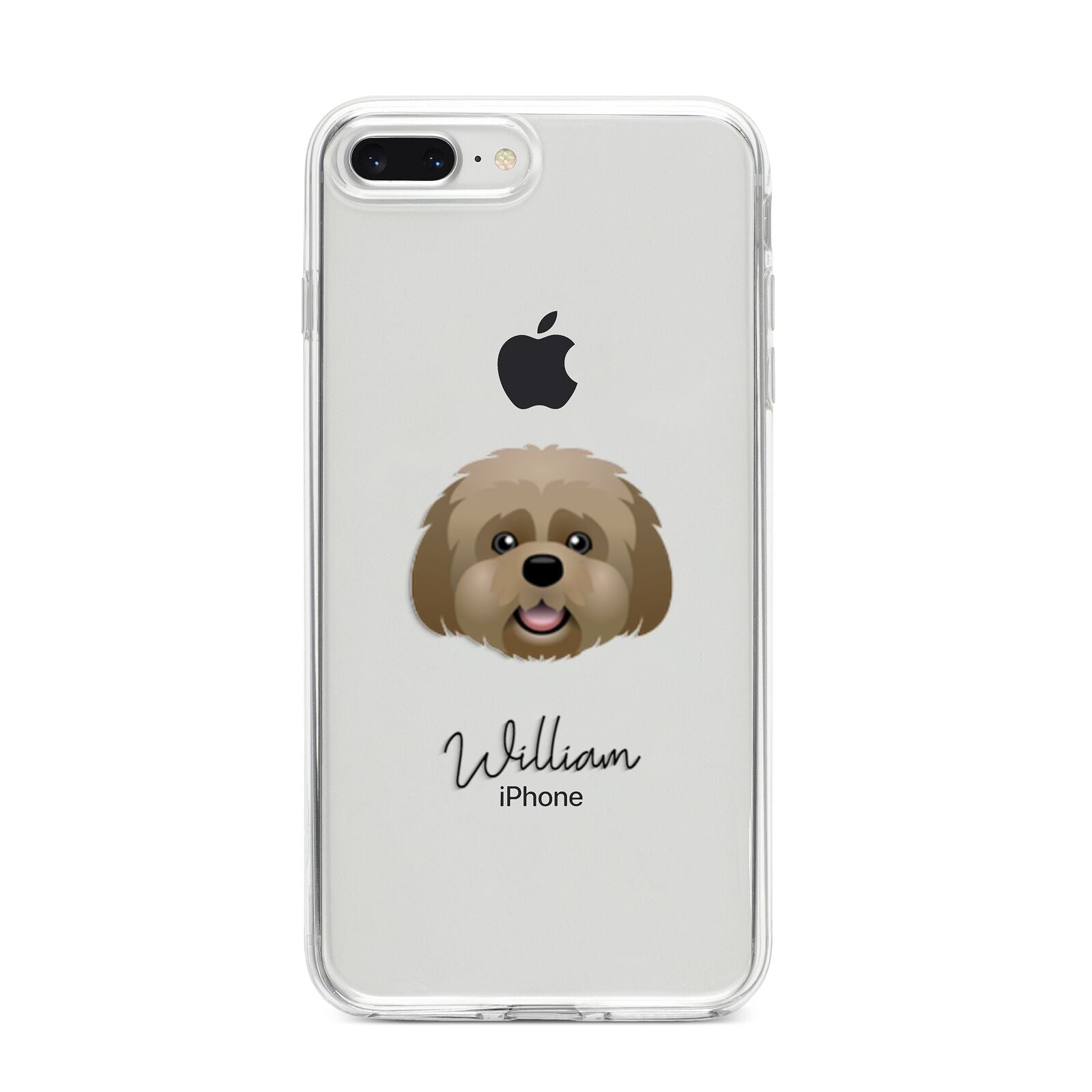 Lhatese Personalised iPhone 8 Plus Bumper Case on Silver iPhone