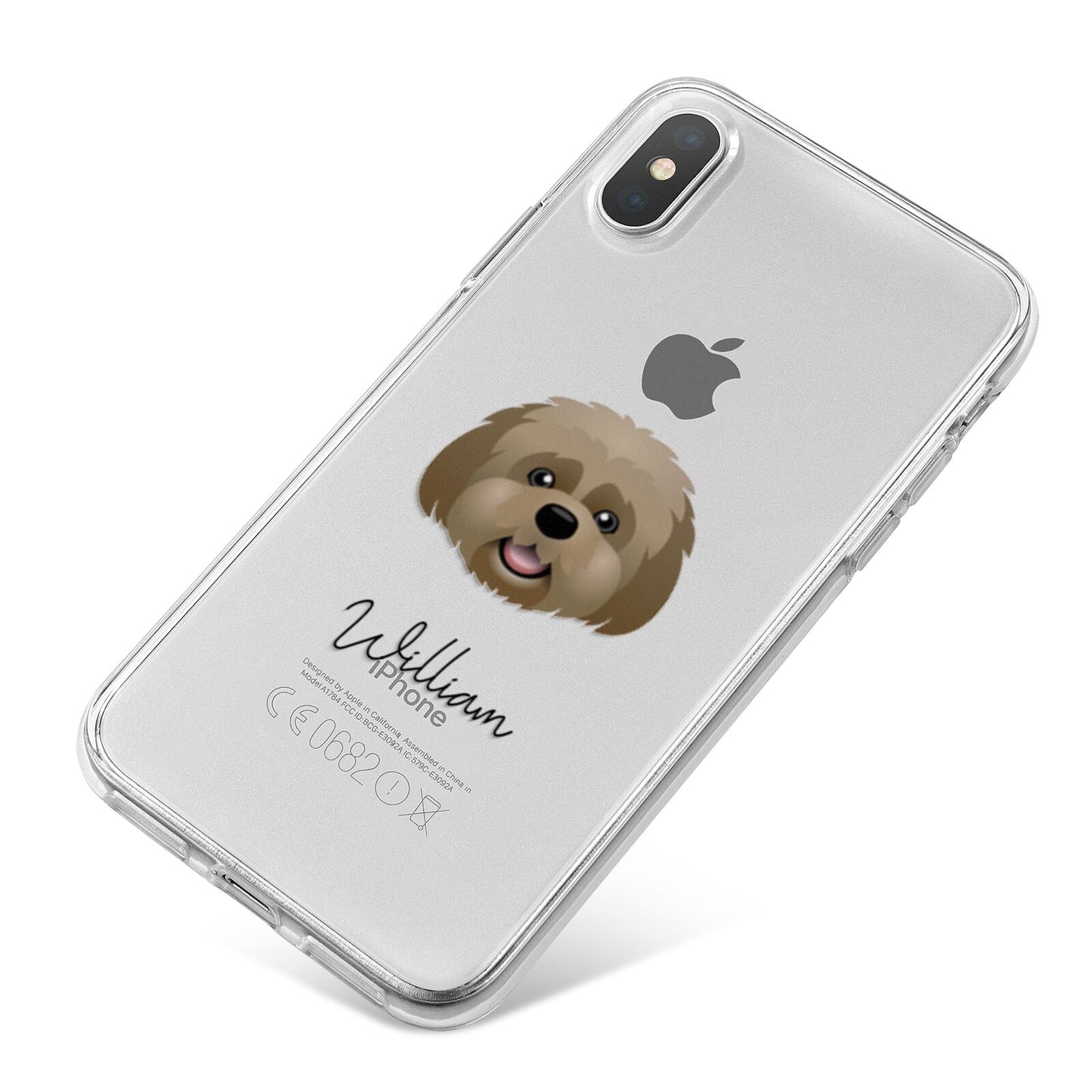 Lhatese Personalised iPhone X Bumper Case on Silver iPhone