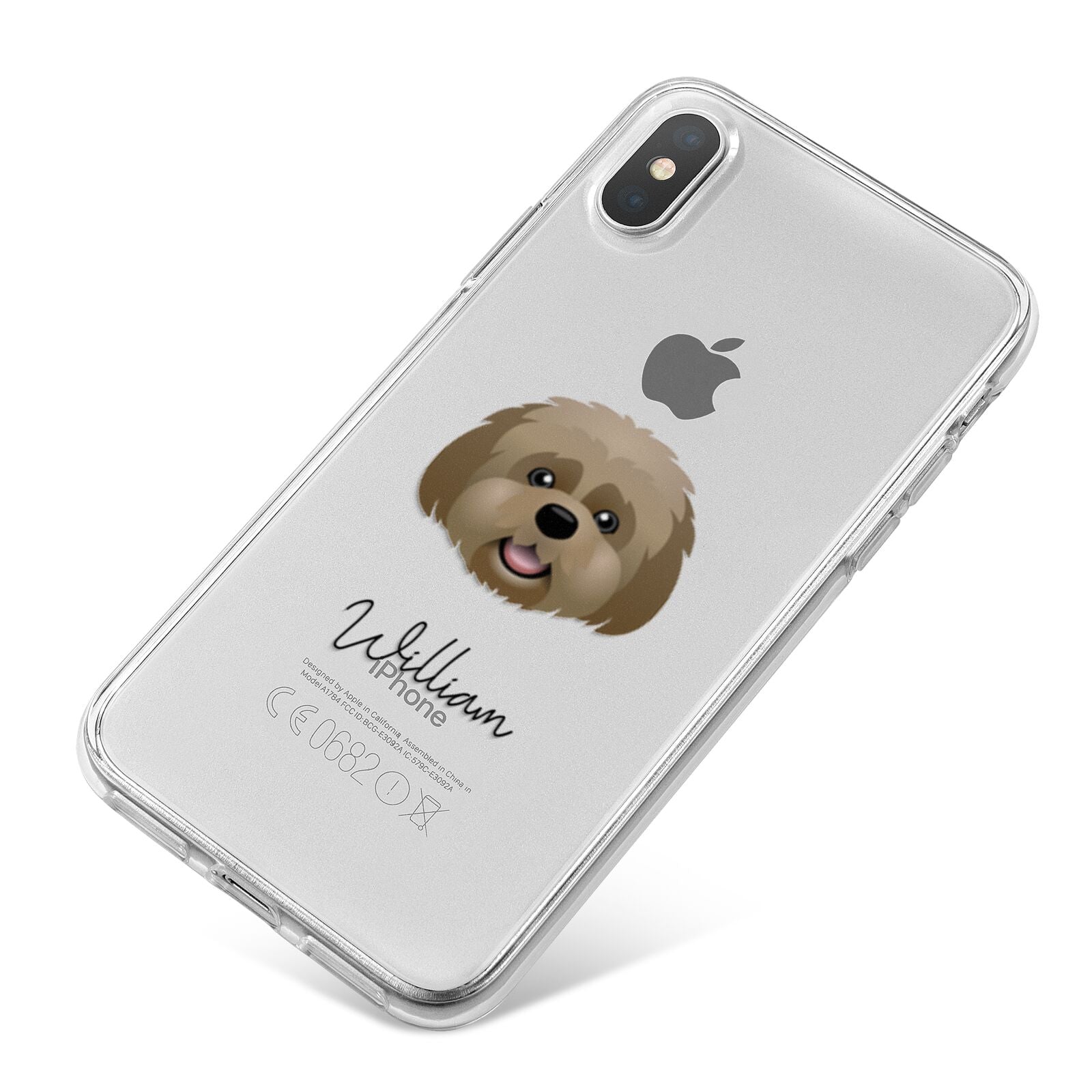 Lhatese Personalised iPhone X Bumper Case on Silver iPhone