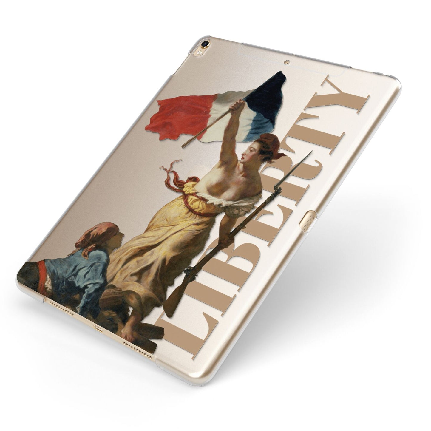 Liberty Apple iPad Case on Gold iPad Side View
