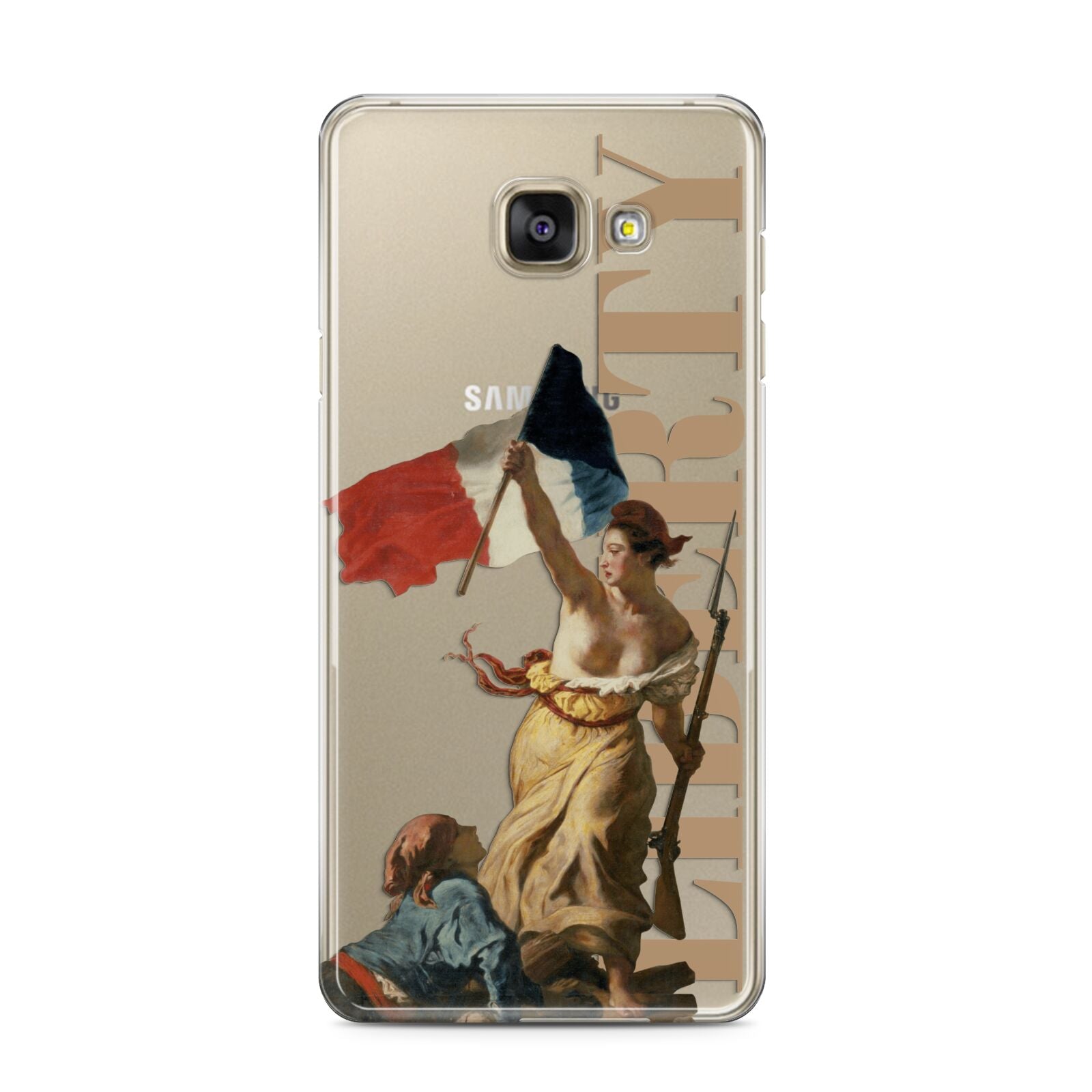 Liberty Samsung Galaxy A3 2016 Case on gold phone