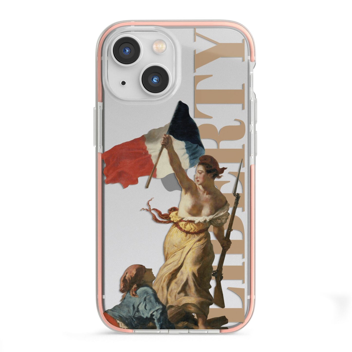 Liberty iPhone 13 Mini TPU Impact Case with Pink Edges