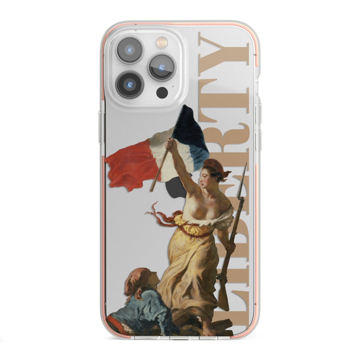 Liberty iPhone 13 Pro Max TPU Impact Case with Pink Edges