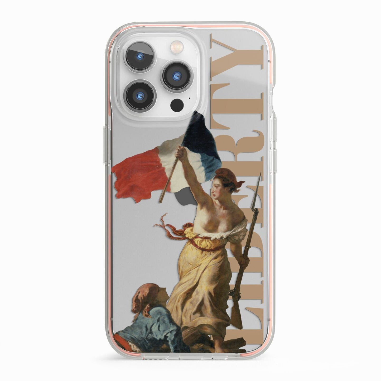 Liberty iPhone 13 Pro TPU Impact Case with Pink Edges