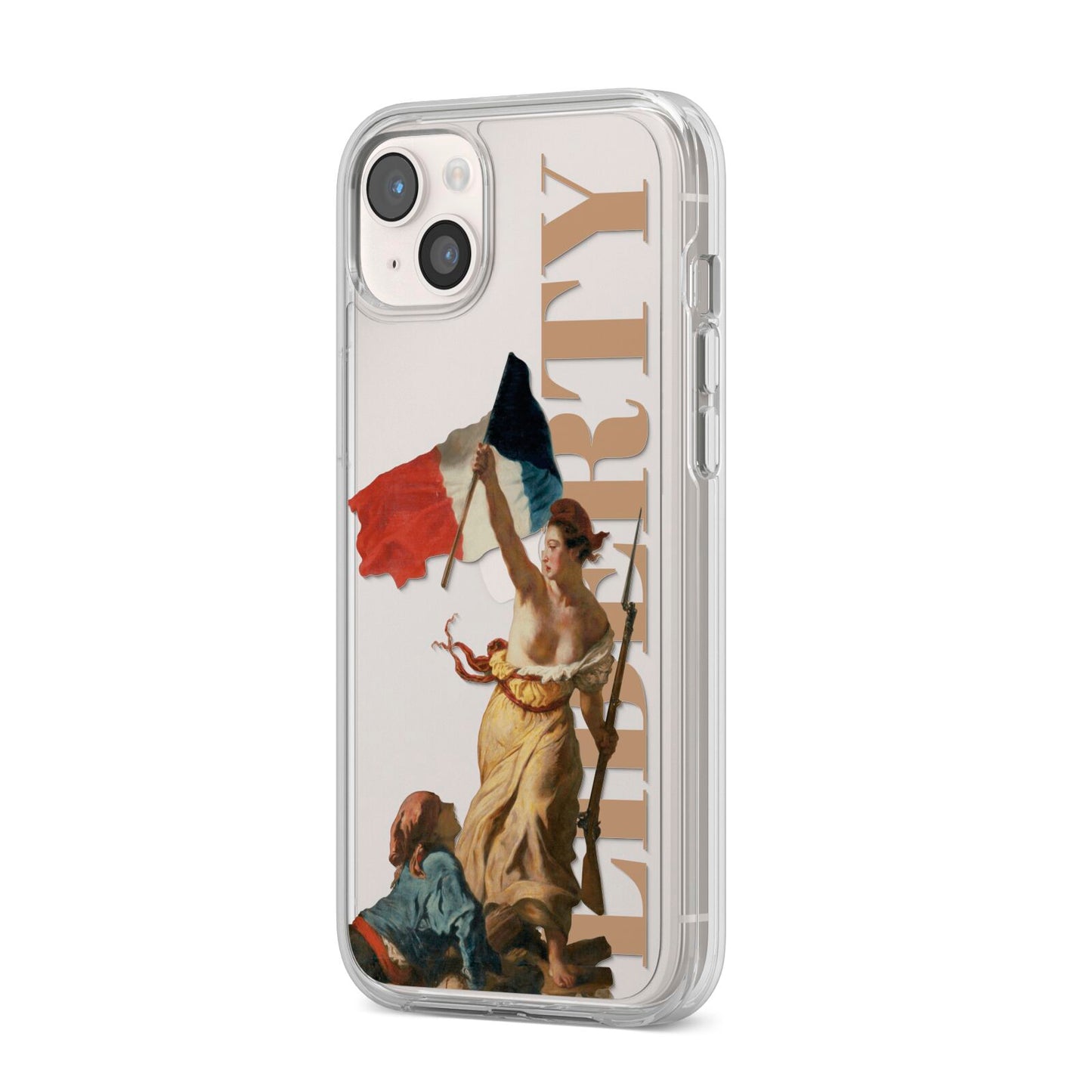 Liberty iPhone 14 Plus Clear Tough Case Starlight Angled Image