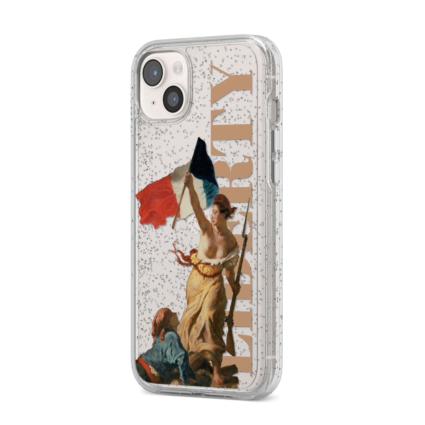 Liberty iPhone 14 Plus Glitter Tough Case Starlight Angled Image