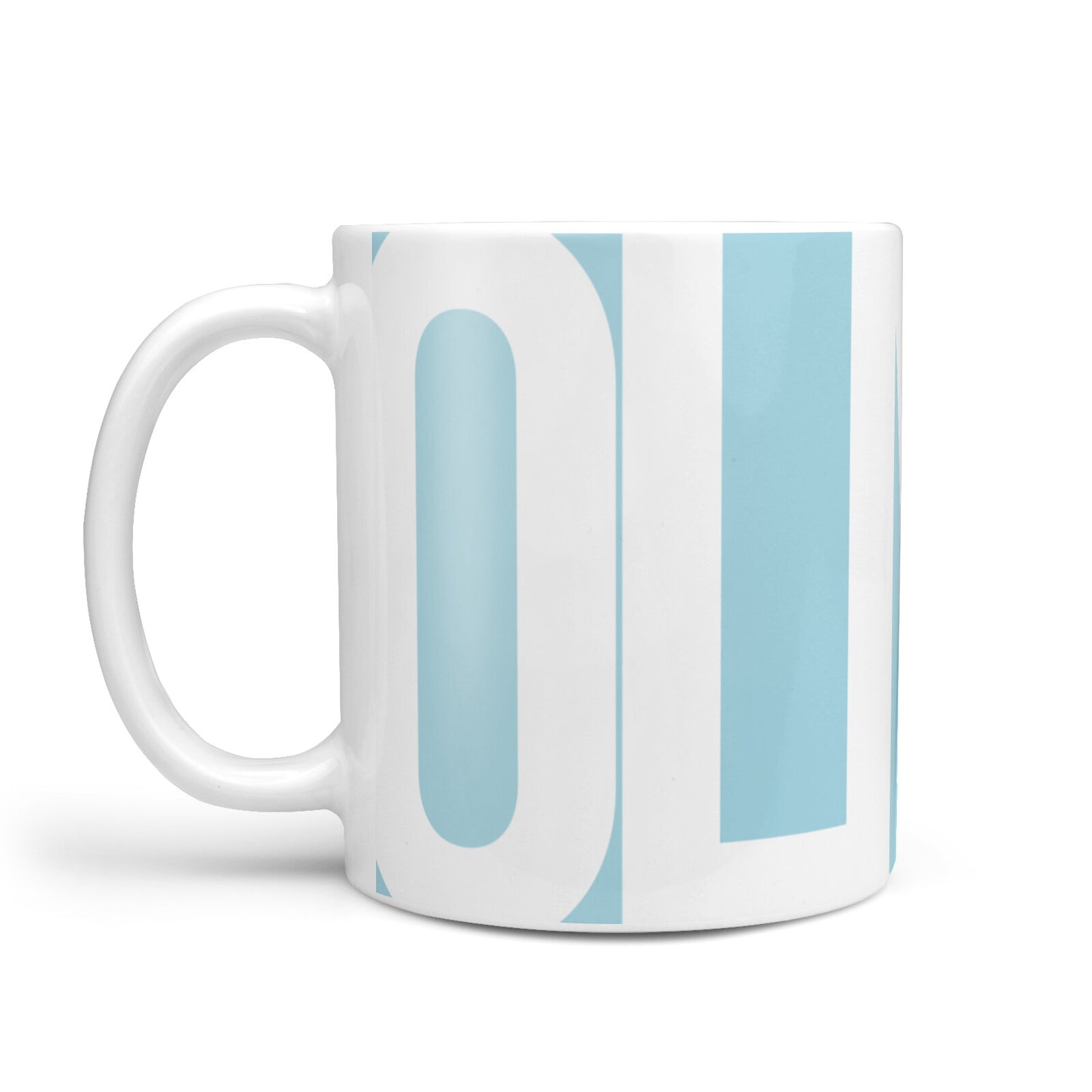 Light Blue with Bold White Name 10oz Mug Alternative Image 1