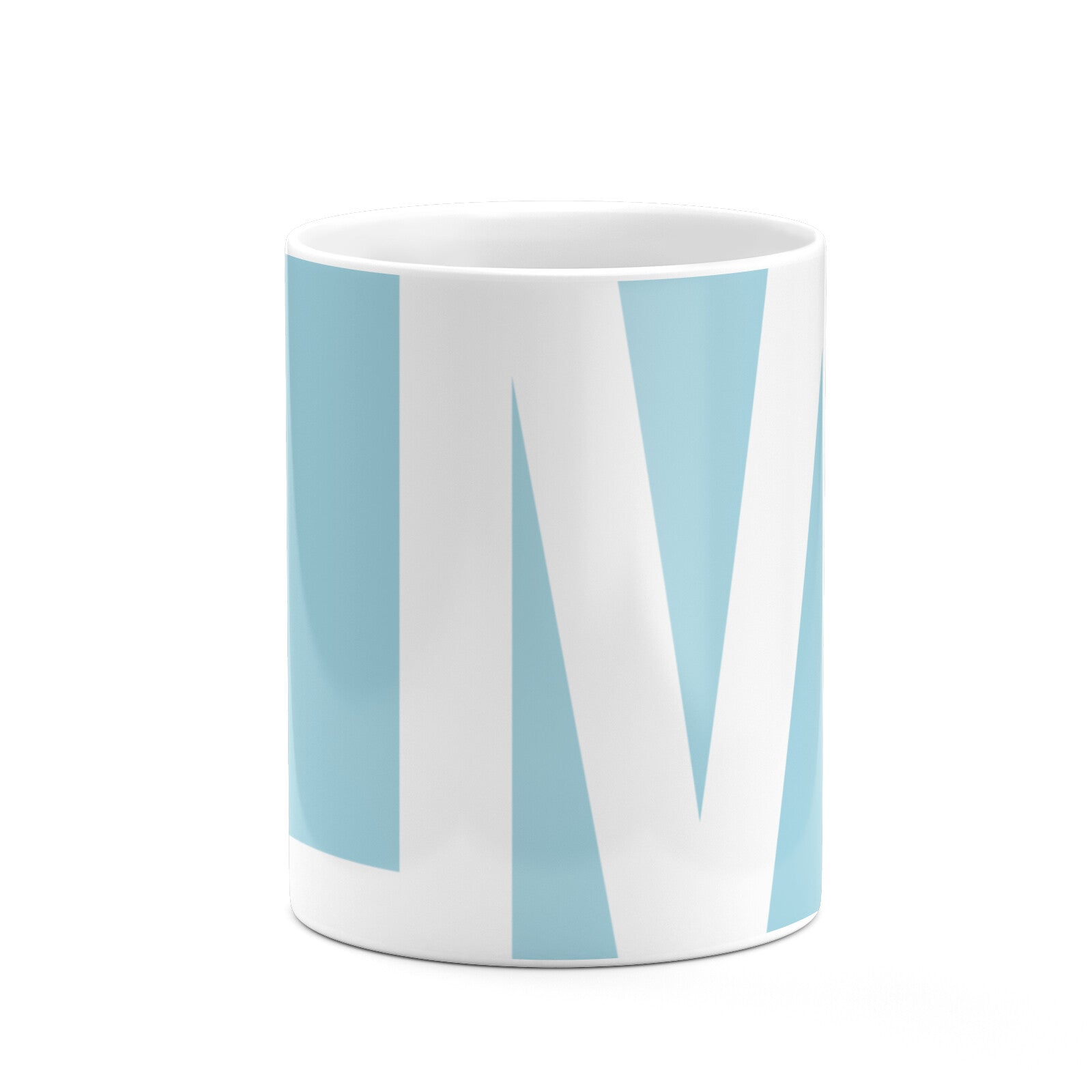 Light Blue with Bold White Name 10oz Mug Alternative Image 7