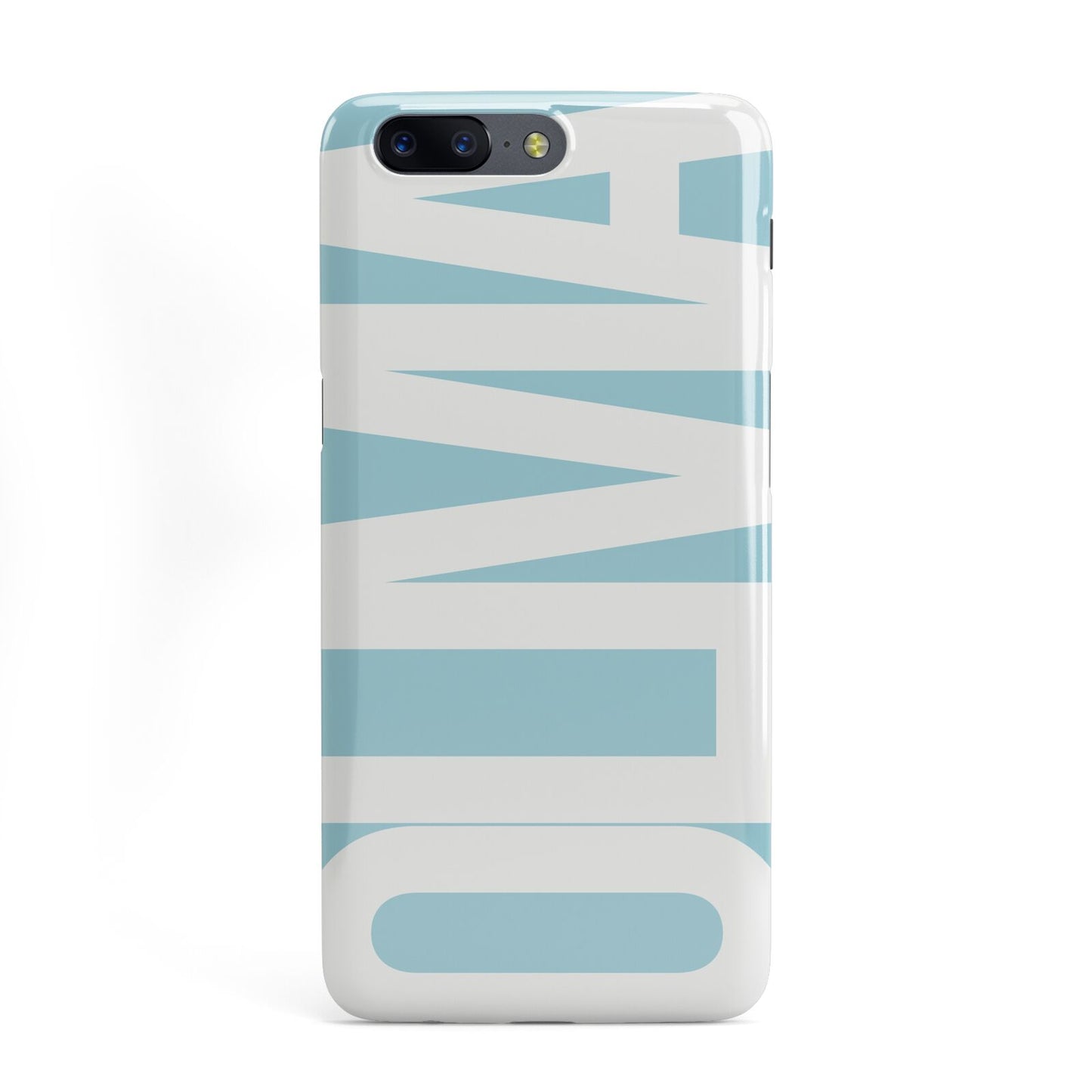 Light Blue with Bold White Name OnePlus Case