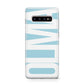 Light Blue with Bold White Name Protective Samsung Galaxy Case