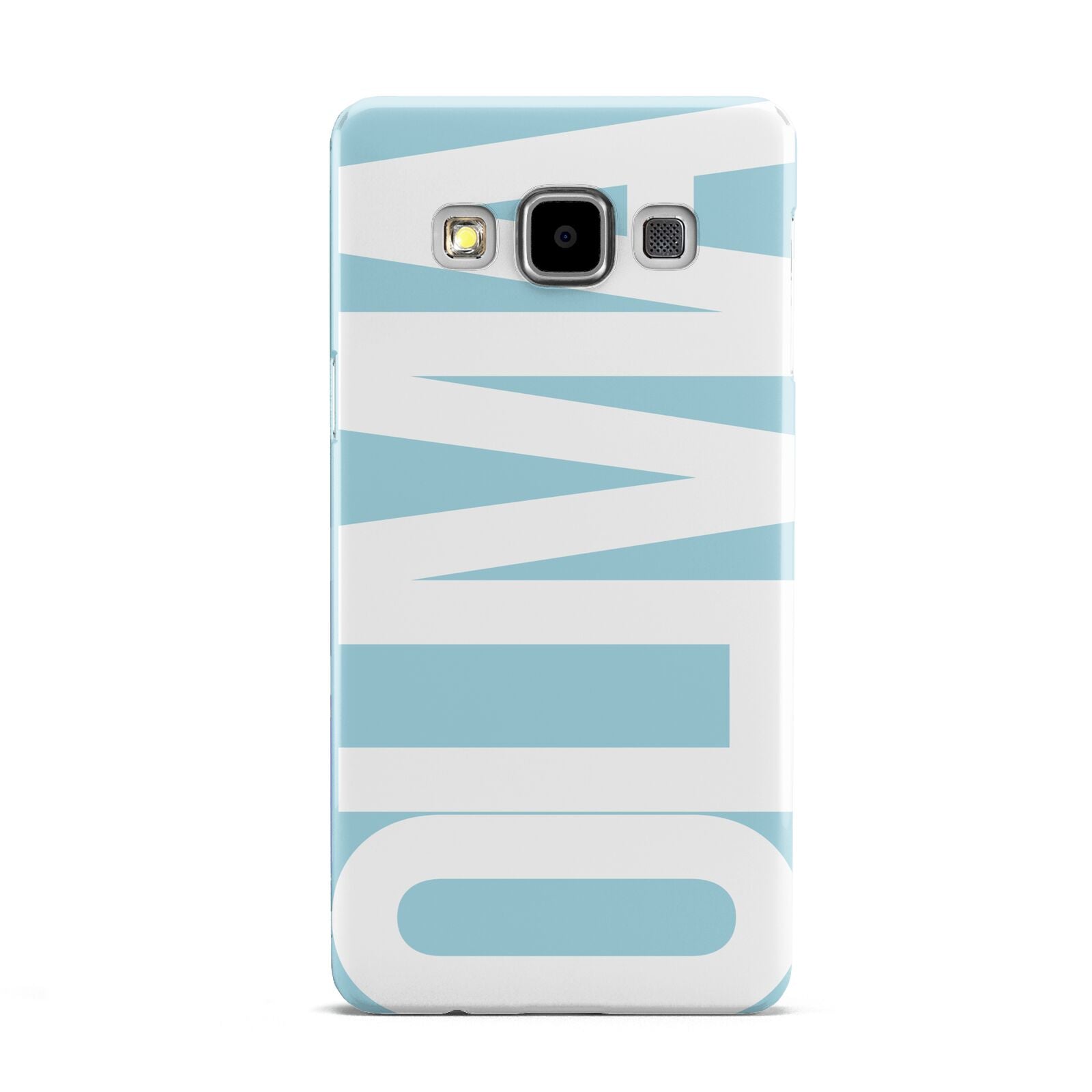 Light Blue with Bold White Name Samsung Galaxy A5 Case