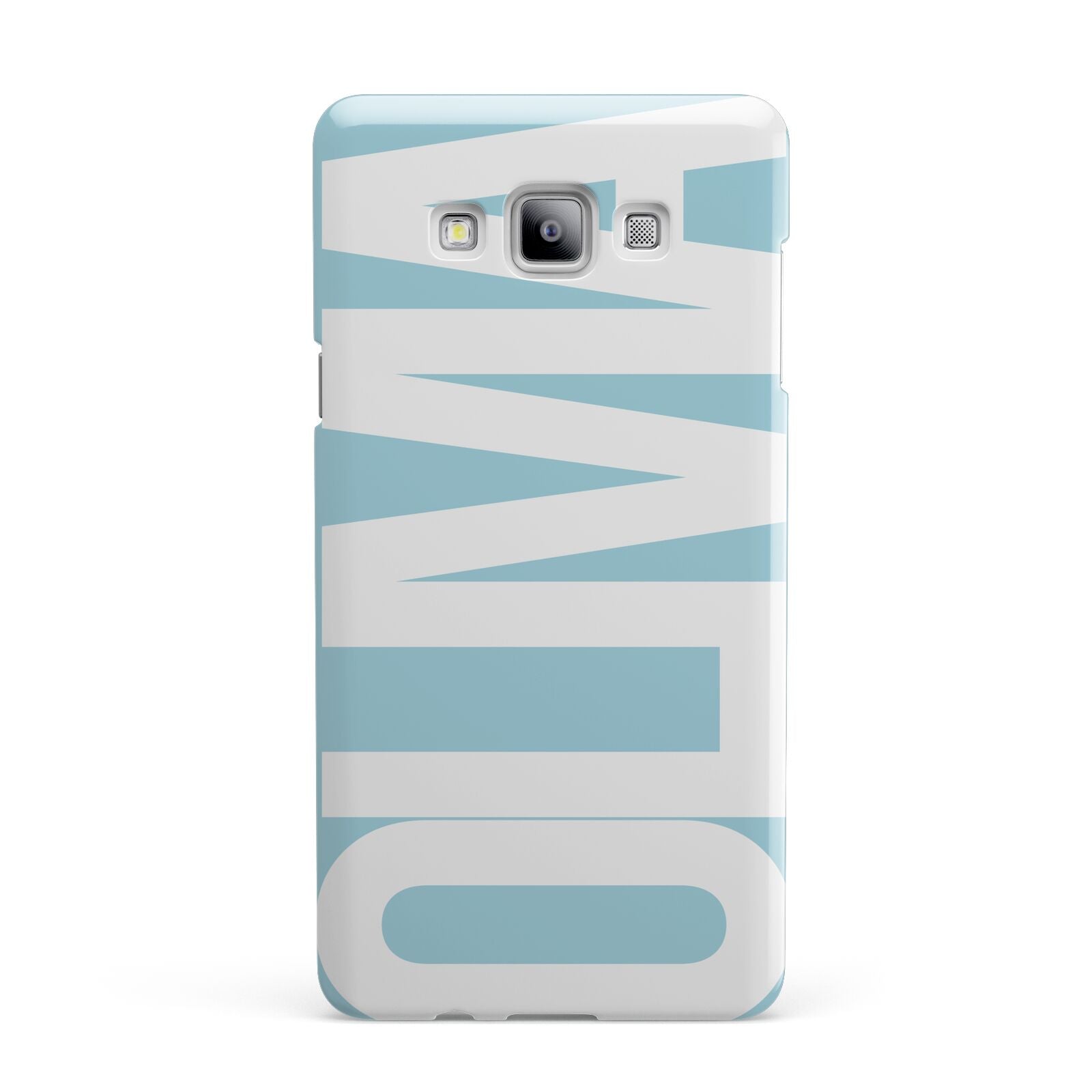 Light Blue with Bold White Name Samsung Galaxy A7 2015 Case